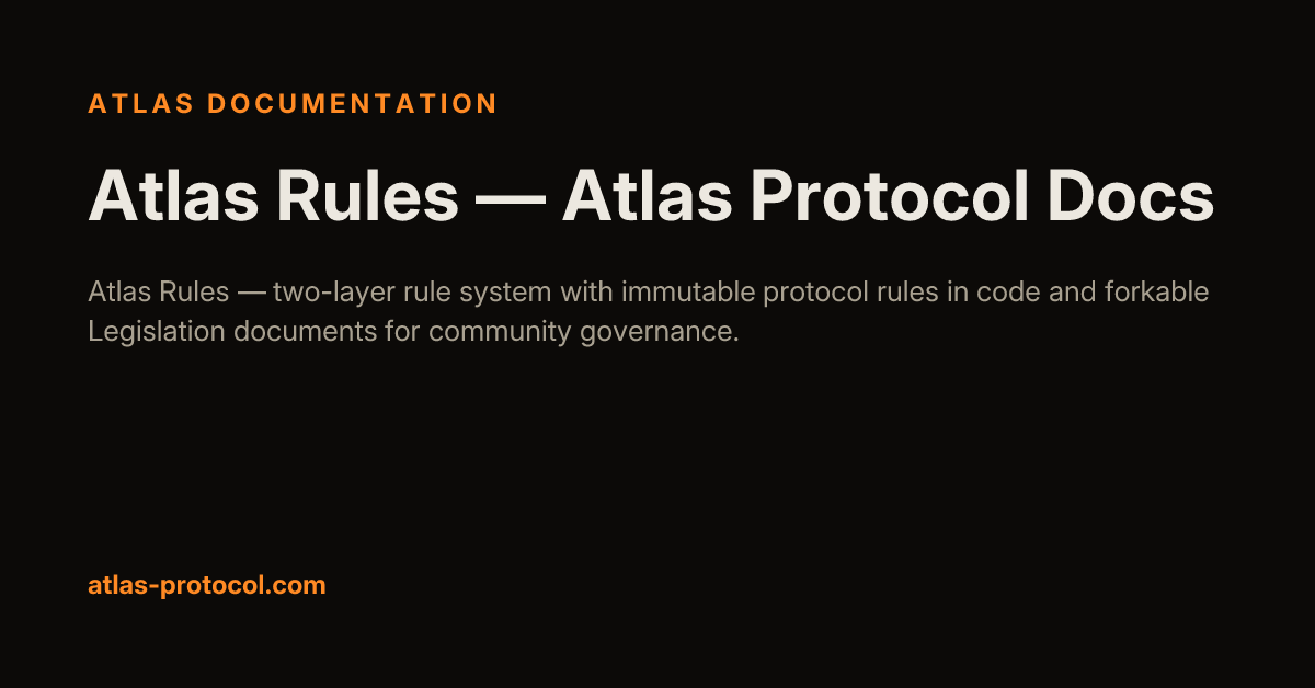 Atlas Rules — Atlas Protocol Docs