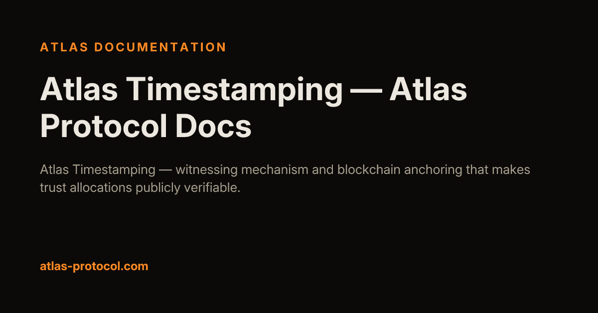 Atlas Timestamping — Atlas Protocol Docs