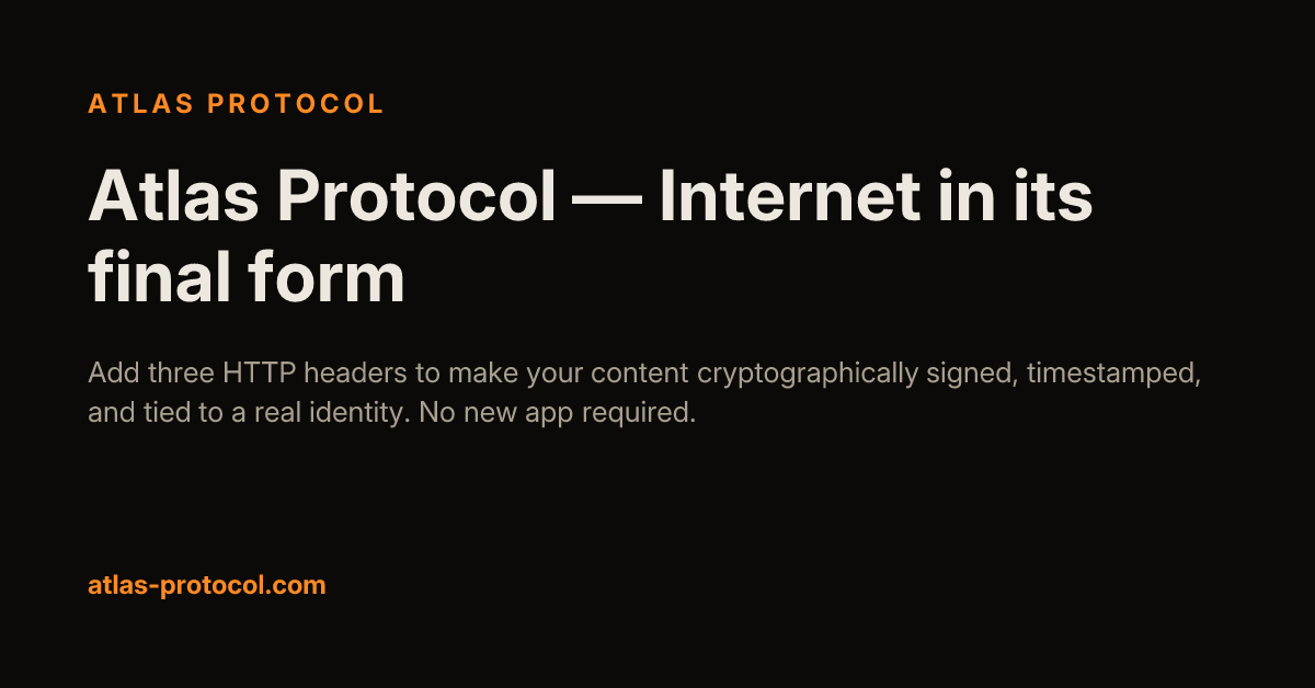 Atlas Protocol — Internet in its final form